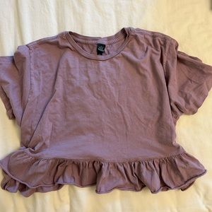 innocent cropped ruffle tee
